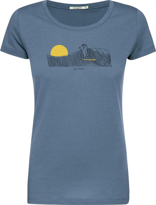 Greenbomb Women's Animal Sloth Waves Loves T-Shirt