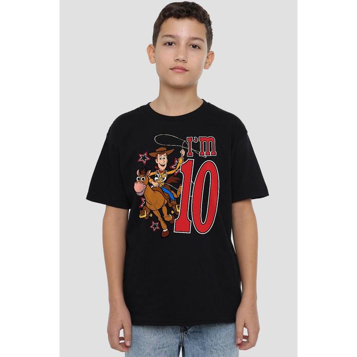 Actual product image Toy Story Childrens/Kids I'm 10 Woody Birthday T-Shirt (104)