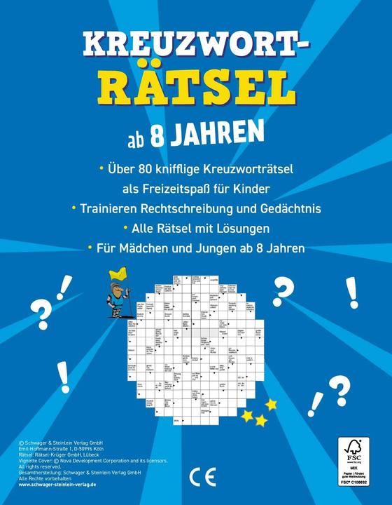 Image du produit Kreuzworträtsel ab 8 Jahren (Allemand, Éditions Schwager & Steinlein, 2023)