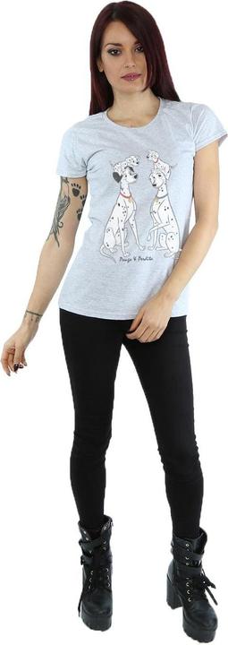 Actual product image 101 Dalmatians Womens/Ladies Pongo And Perdita Heather T-Shirt (XS)