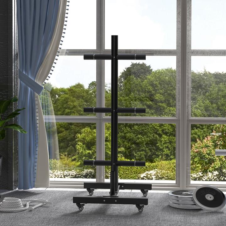 Actual product image SportNow Weight plate rack with rollers
