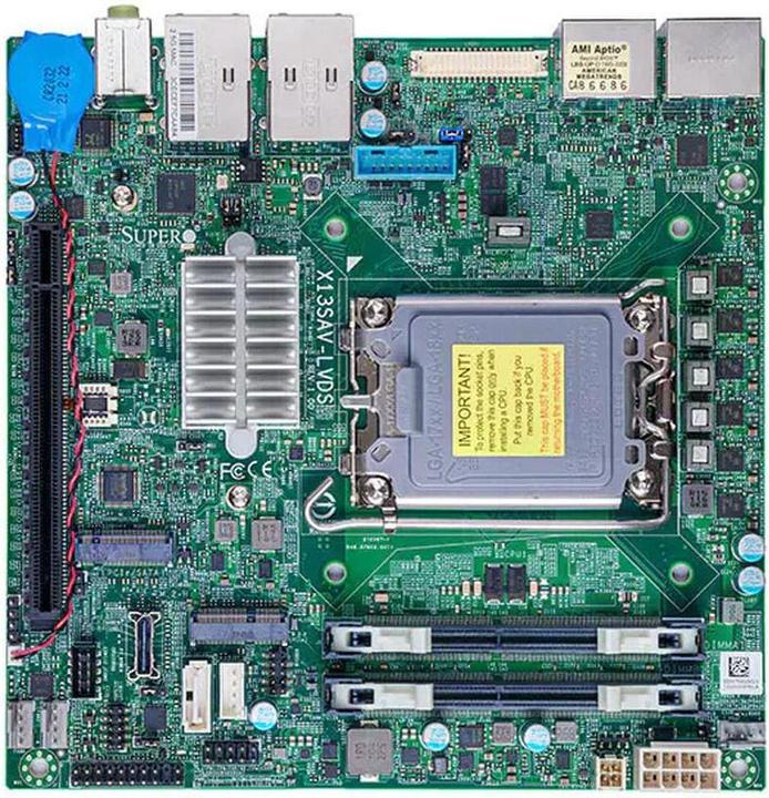 Supermicro Motherboard X13SAV-LVDS (retail pack) (LGA 1700, Mini-ITX)