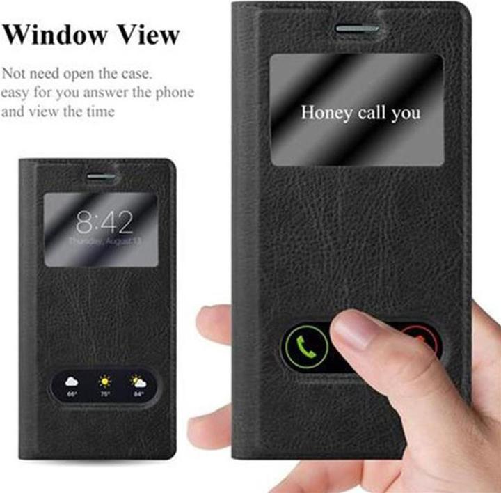 Produktbild Cadorabo Book mit View Doppelfenster Cover (Huawei Ascend P7)