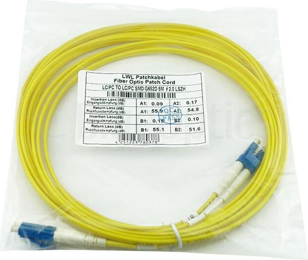 Immagine prodotto BlueOptics Cavo patch LC-LC monomodale compatibile LRCABLE20M da 20 metri (20 m)