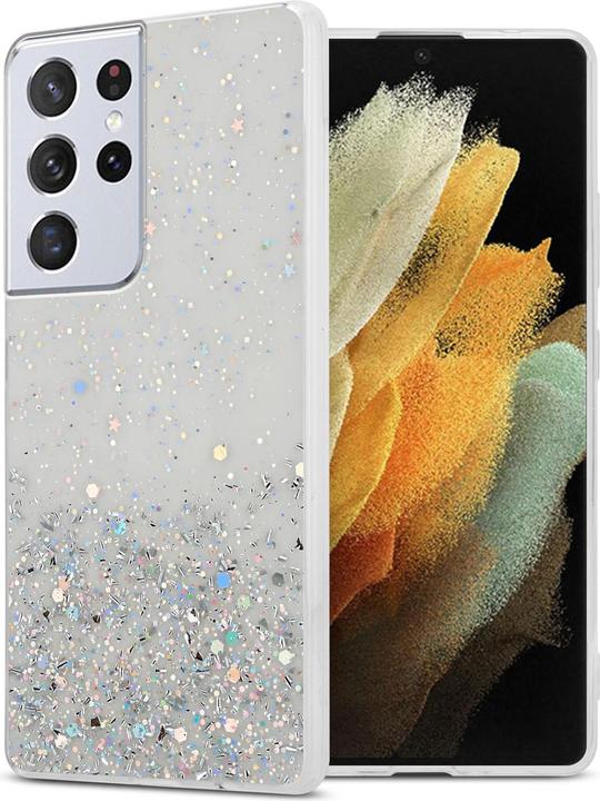 Transparent with glitter
