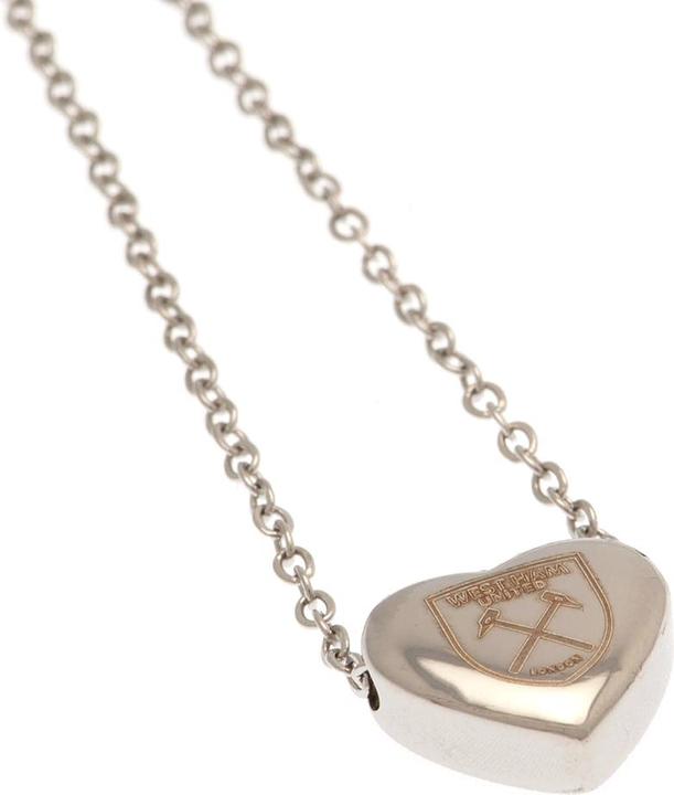 Actual product image West Ham United FC Stainless Steel Heart Necklace & Pendant (100% synthetic material)