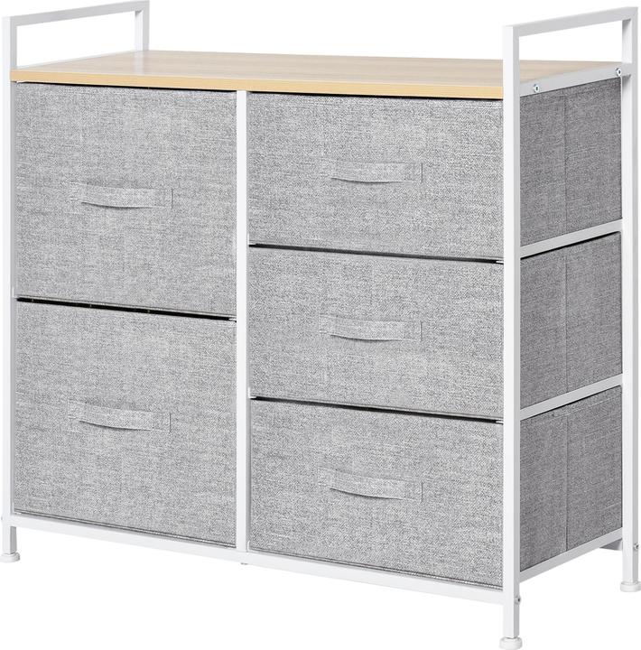 Produktbild Homcom Stoffkommode mit 5 Stoffschubladen (83 x 29 x 77 cm)