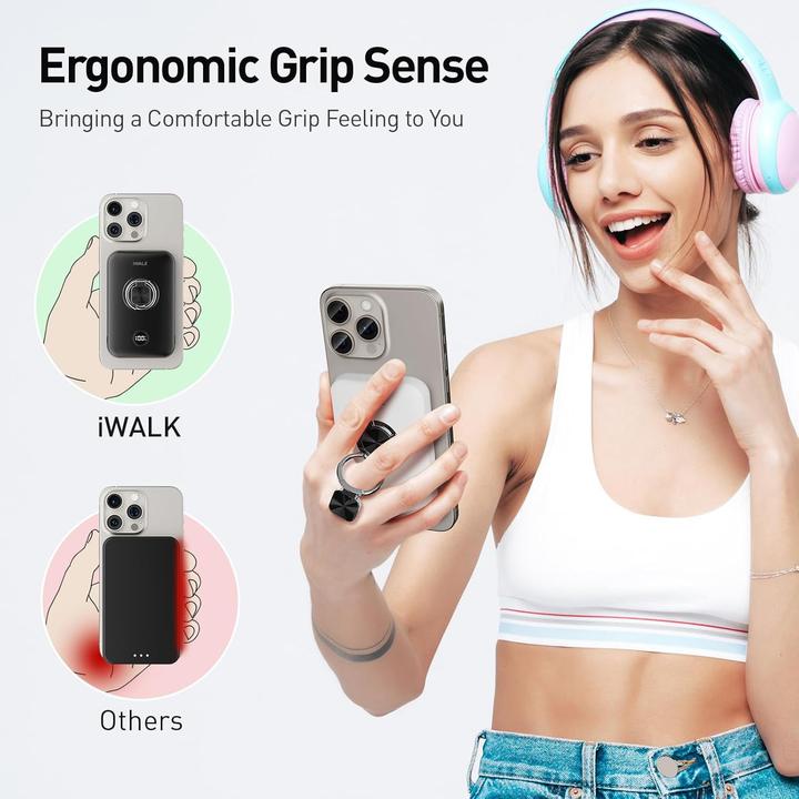 Actual product image iWalk PowerGrip 10000 WHI (10000 mAh, 20 W, 20 Wh)