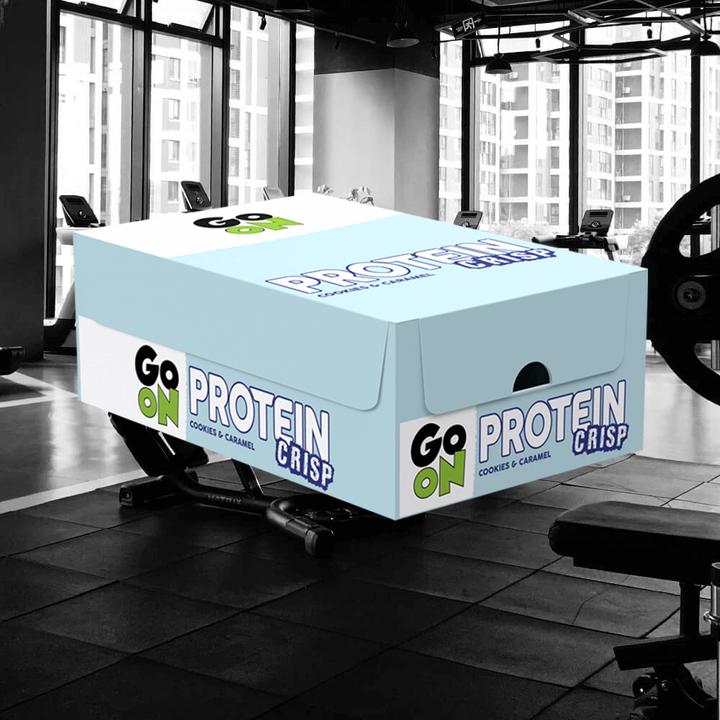 Image du produit Go On Nutrition Barre de protéine Crisp (Cookies & Caramel, 1200 g)