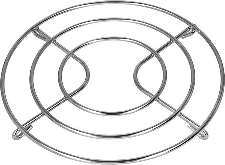 Produktbild Metaltex Untersetzer Metall verchromt Ø20cm H 1,6 cm silberfarben (1 x, Pfannenuntersetzer)