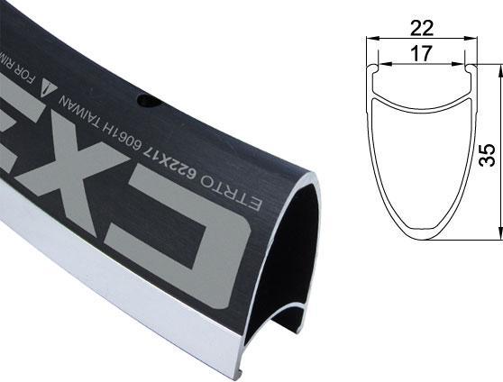 Image du produit Alexrims CX35 700X32OTW RIM. noir (nouveau) (275.59")