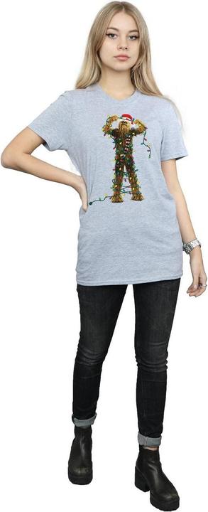 Immagine prodotto Star Wars Chewbacca Christmas Lights Maglietta Ampia Donna (S)