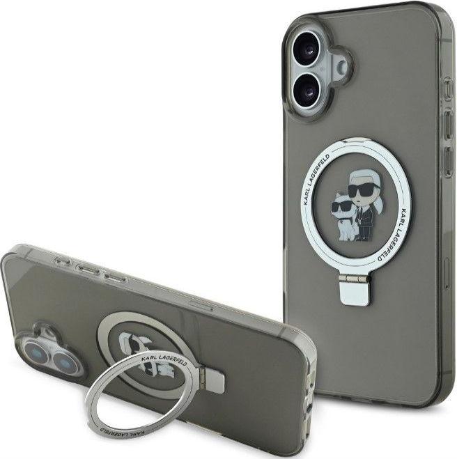 Image du produit Karl Lagerfeld iPhone 16 Ringstand Karl et Choupette Étui MagSafe (Apple iPhone 16)