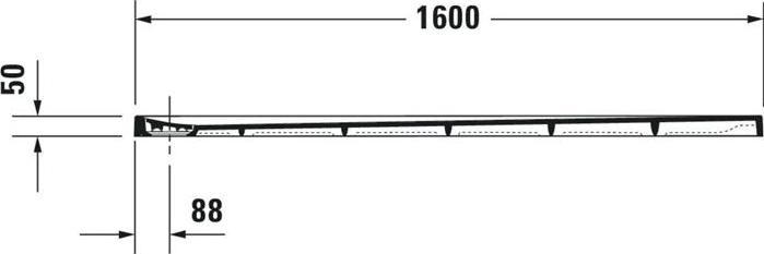 Produktbild Duravit Rechteck-Duschwanne STONETTO 1600x900x50mm anthrazit