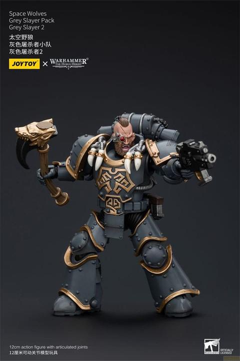 Produktbild Joy Toy Warhammer The Horus Heresy Actionfigur 1/18 Space Wolves Grey Slayer Pack Grey Slayer 2 12 cm