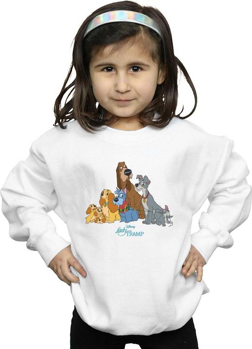 Actual product image Disney Girls Lady And The Tramp Classic Group Sweatshirt (140, 146)
