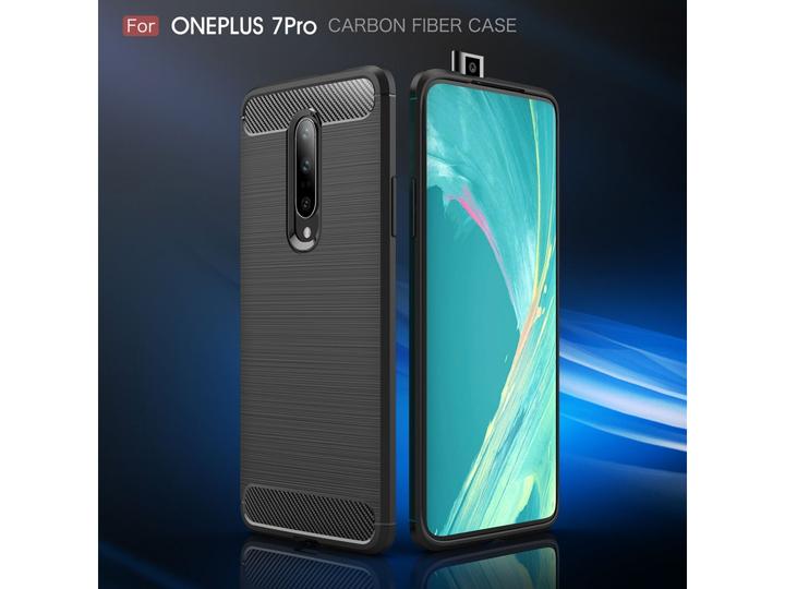 Produktbild Screenguard OnePlus 7 Pro Hülle Carbon Brushed Soft TPU (OnePlus 7 Pro)