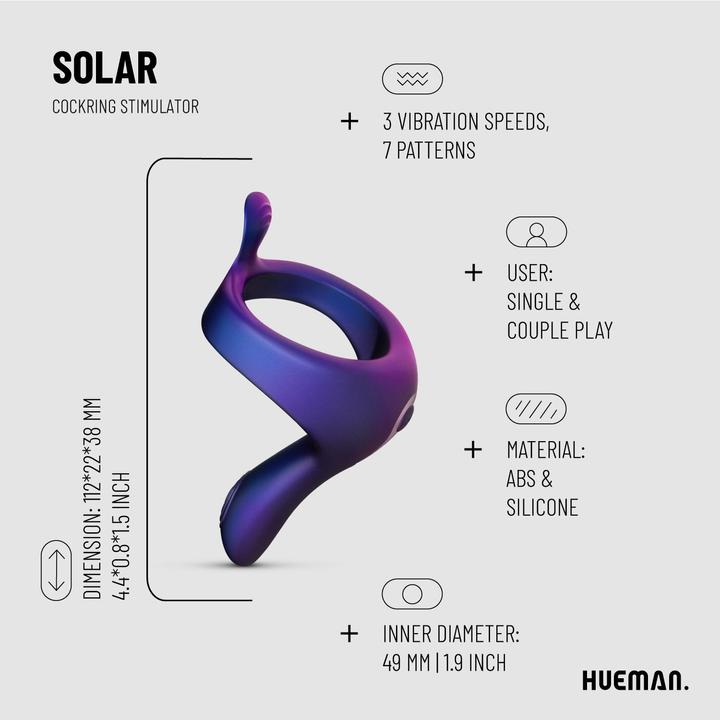 Produktbild Hueman Vibrierender StrapOn Penisring (0.40 cm)