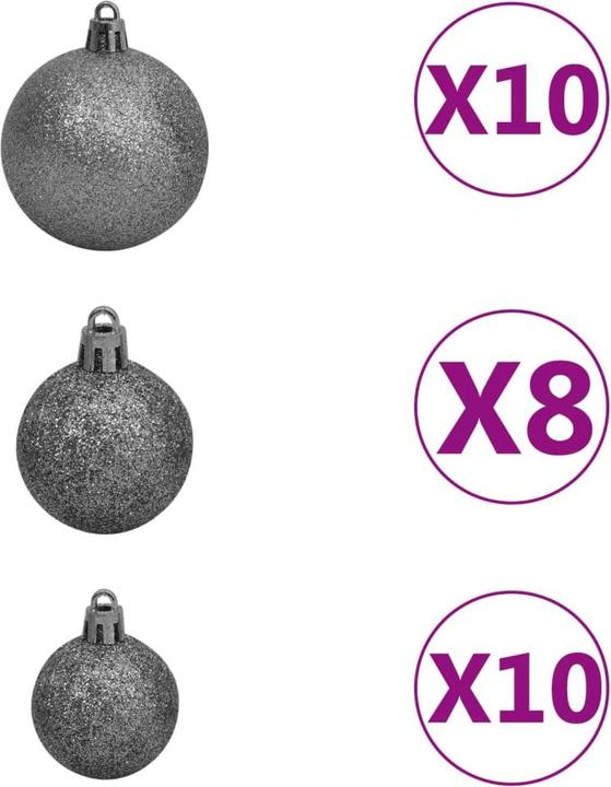 Produktbild VidaXL Weihnachtsbaum Klappbar LED Beleuchtet Christbaum Tannenbaum Deko 300cm (300 cm)