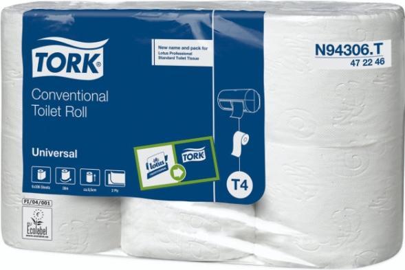 Produktbild Lotus Toilettenpapier Tork Universal T4 2-lagig natur 472246 42Rollen/Karton - (42 Rollen pro Karton)