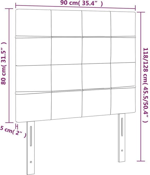 Produktbild VidaXL Alyssa (90 x 5 x 128 cm)