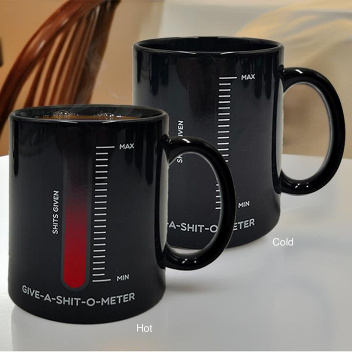 Actual product image Mad Monkey Give a Shit mug with colour change due to heat (300 ml, 1 x)