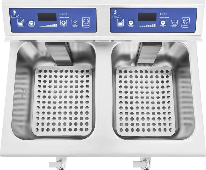 Produktbild Royal Catering Induktionsfritteuse Fritteuse Elektro Induktion Digital 2x10 L 2x3500 W Timer