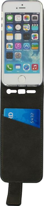 Actual product image Mobilizera Mobilize MOB-CGFCB-IPH5, Flip case, Apple, iPhone 5/5S/SE, Black (Apple iPhone 5, Apple iPhone 5s, Apple iPhone SE)