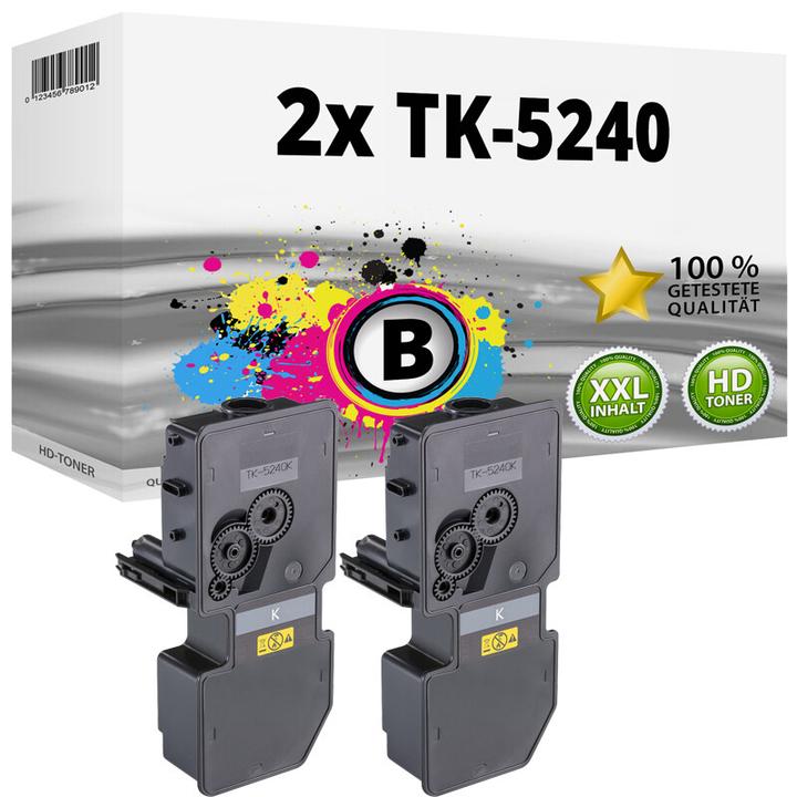 Actual product image Druckfuxx 2x XXL TONER TK-5240K für Kyocera Ecosys M5526cdn M5526cdw P5026cdn P5