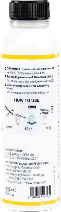 Immagine prodotto Aesub Soluzione aerografo spray per scansione giallo 200 ml