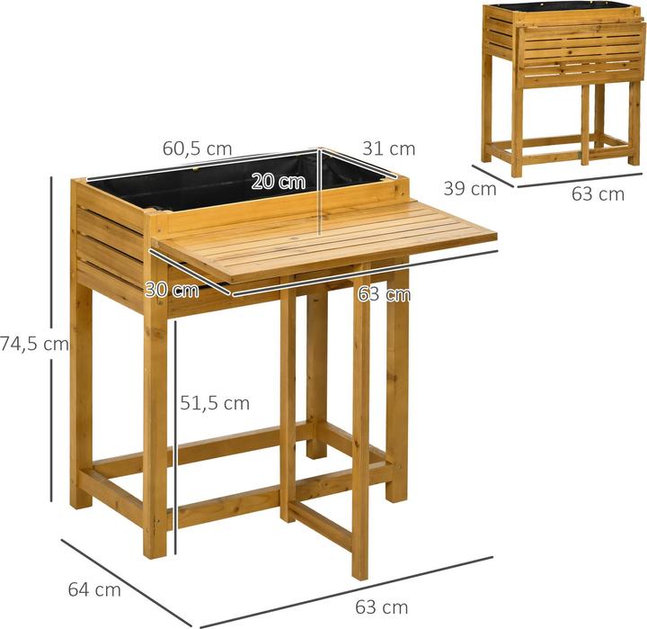 Actual product image Outsunny Raised bed with work surface