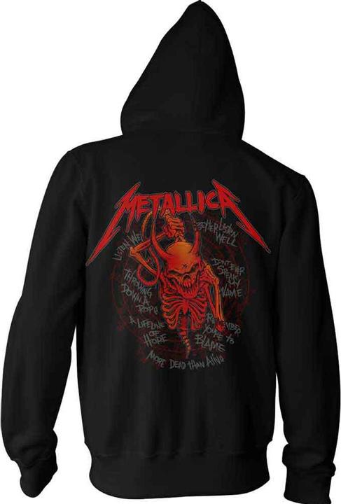 Actual product image Metallica Unisex Adult Screaming Skull Hoodie (M)