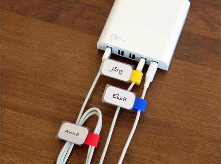 Produktbild Label-the-cable kleine Klettbinder mit Etikette (Klettkabelbinder, 90 mm, 10 Stk.)