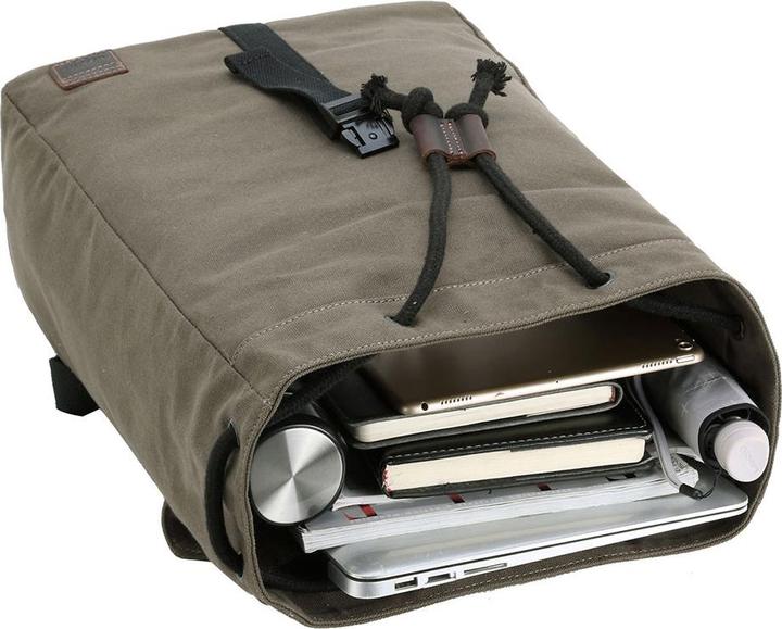 Actual product image Troop London Heritage Waxed Canvas Laptop Backpack