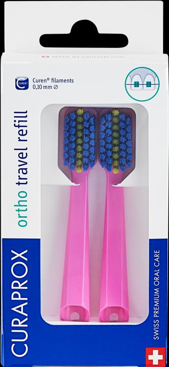 Produktbild Curaprox CS 5460 Travel Set Ortho refill pink (Weich, 2 x)