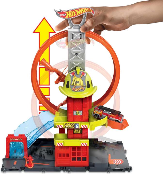 Immagine prodotto Hot Wheels Stazione dei vigili del fuoco della città con supercircuito