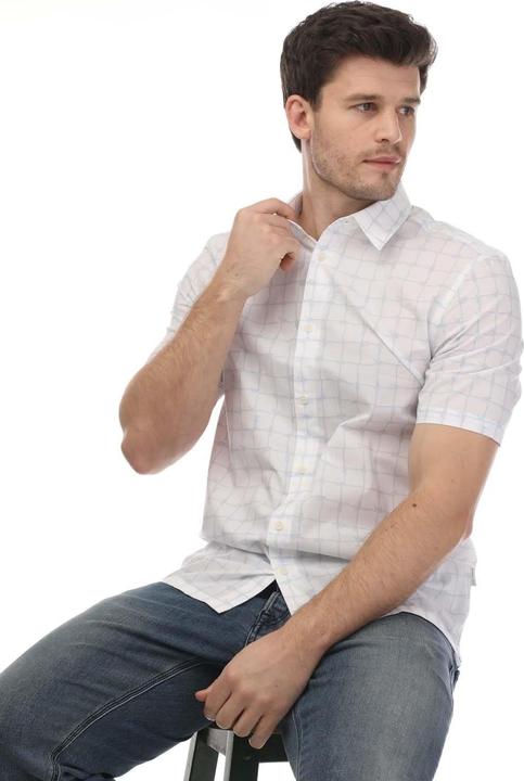 Actual product image Ted Baker Mens Checked Short-Sleeved Shirt (S)