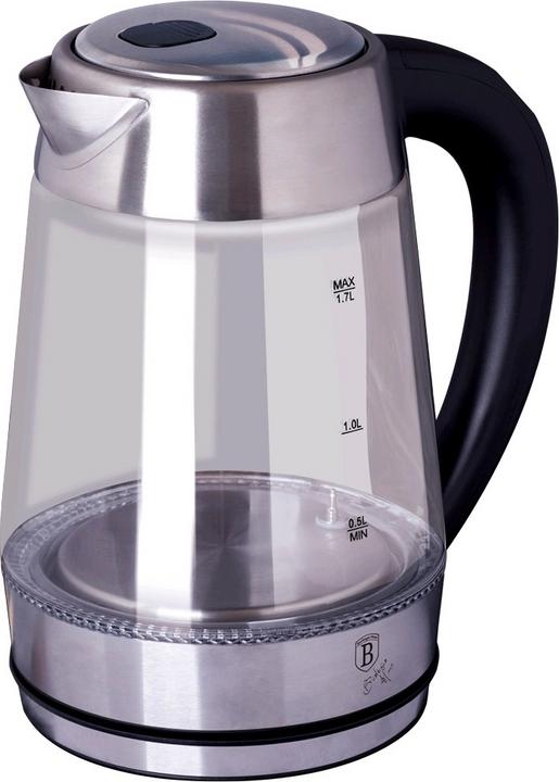 Actual product image BerlingerHaus Kettle glass 1.7L 360° swivel base chrome steel (1.70 l)