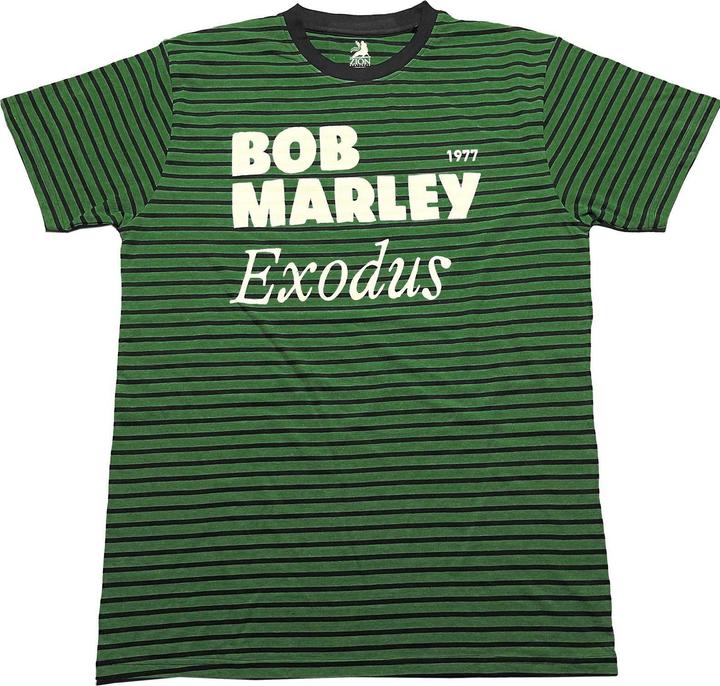 Bob Marley Unisex Adult Exodus Striped T-Shirt
