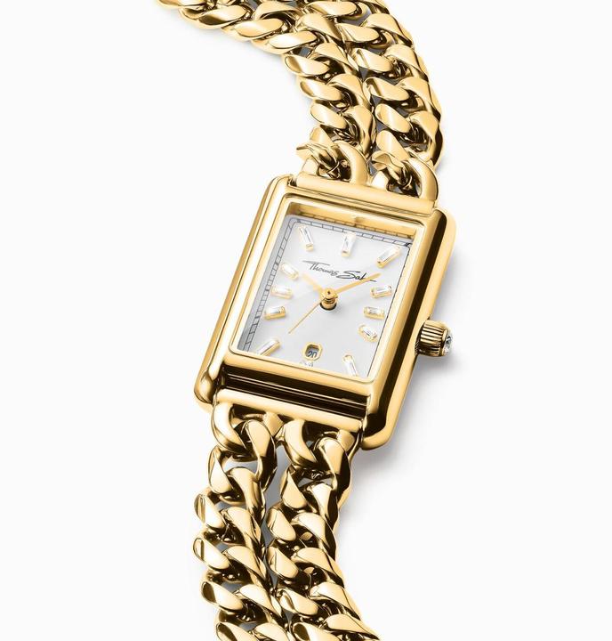 Produktbild Thomas Sabo Damenuhr rechteckig goldfarben (Analoguhr)