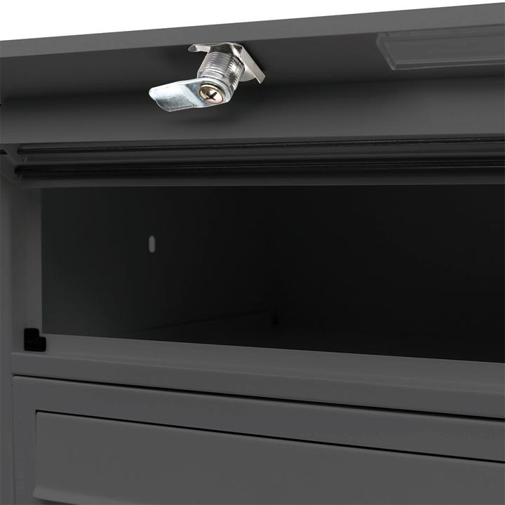 Actual product image Wiltec 4 letterbox system black 270x513x1500mm letterbox letterbox
