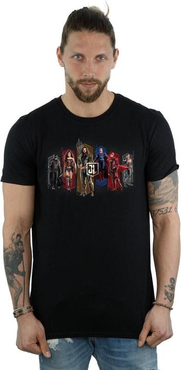 Image du produit - T-shirt JUSTICE LEAGUE MOVIE TEAM HEXAGONS - Homme (XXL)