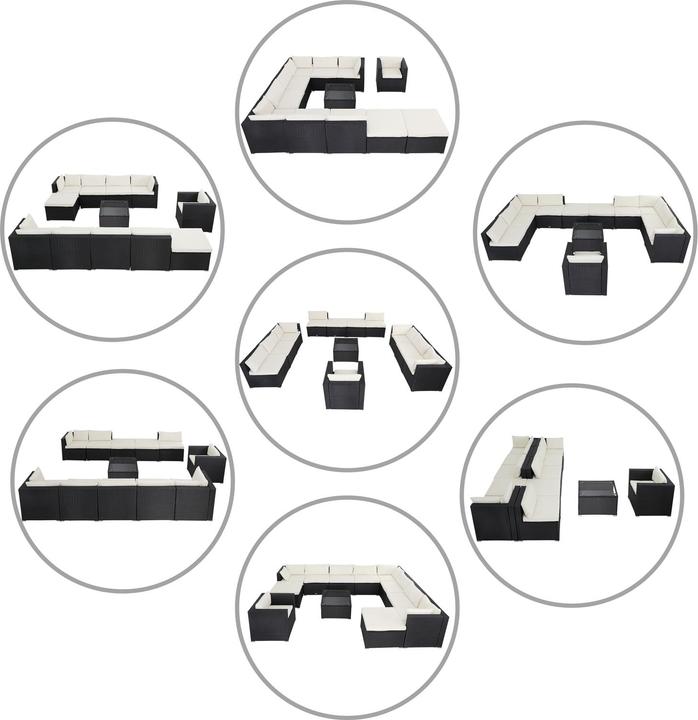 Produktbild Casaria Polyrattan Lounge Set