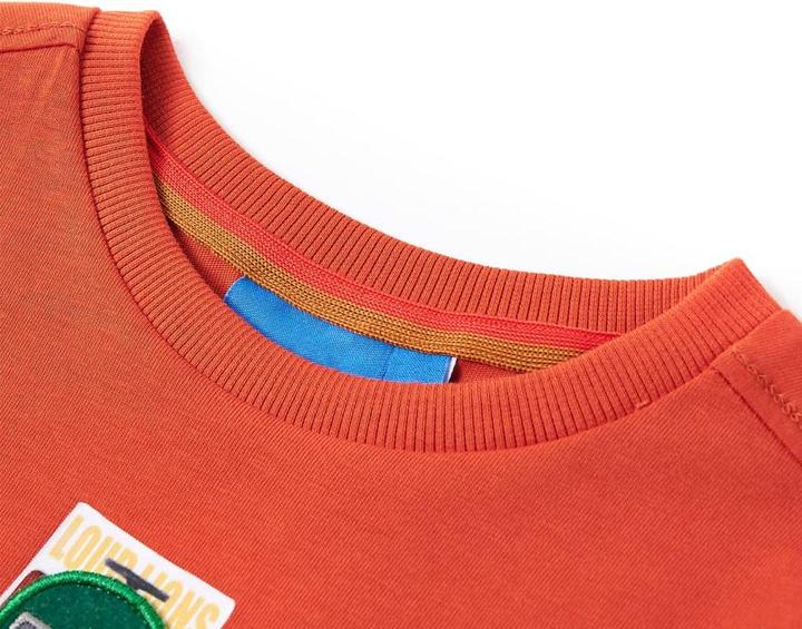 Image du produit VidaXL T-shirt manches longues enfant Orange 116,Matière : 100 (116)