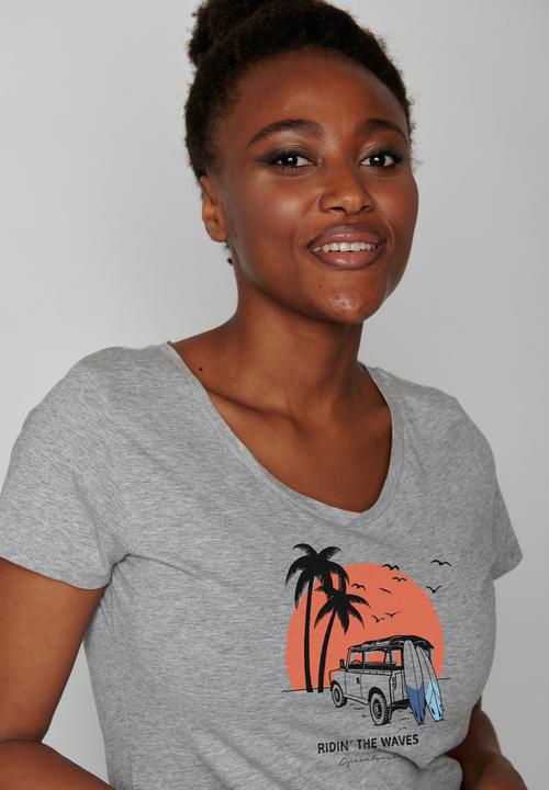 Actual product image Greenbomb Women's Nature Beach Trip Loves T-Shirt (XS)