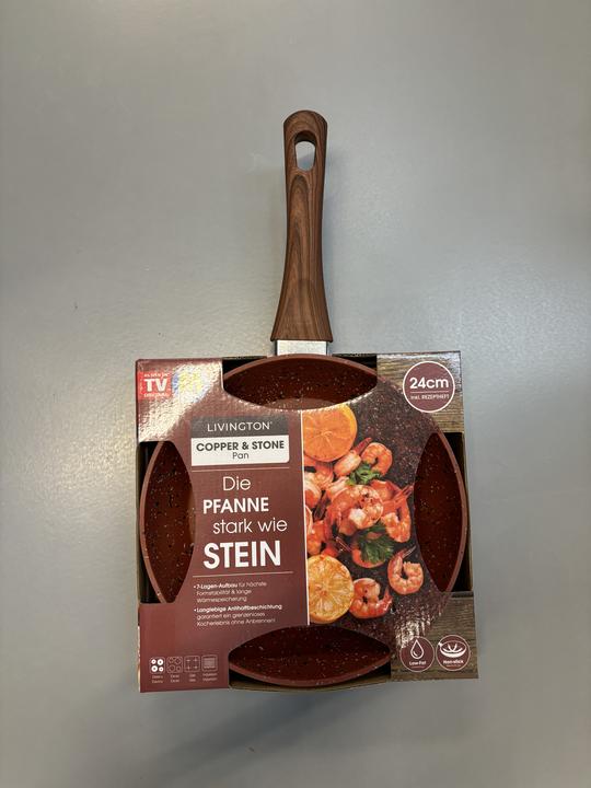 Image du produit Livington Copper & Stone Pan (25 cm, Poêle à frire, Cuivre, Aluminium, Acier)