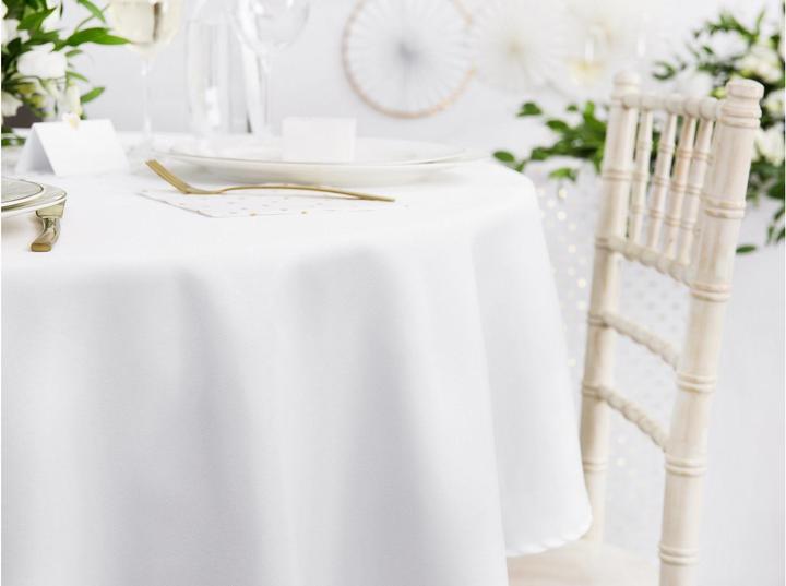Partydeco Tablecloth, white, 300cm (1 pkt / 1 pc.) (30 x 30 cm)