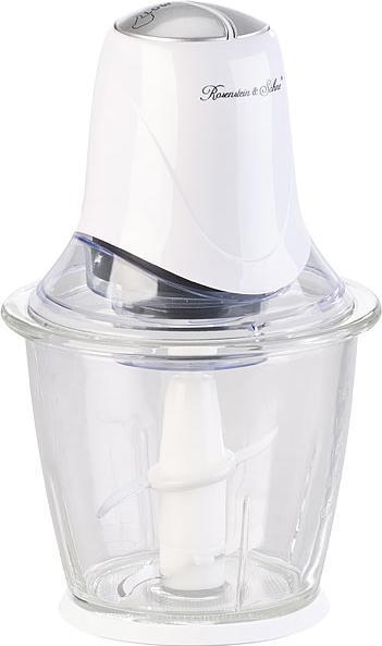 Immagine prodotto Rosenstein & Söhne Mini chopper elettrico con 4 lame e contenitore di vetro (300 W)