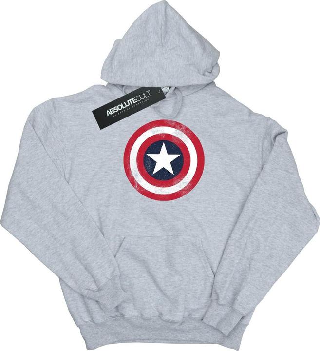 Captain America Distressed Shield Kapuzenpullover Mädchen