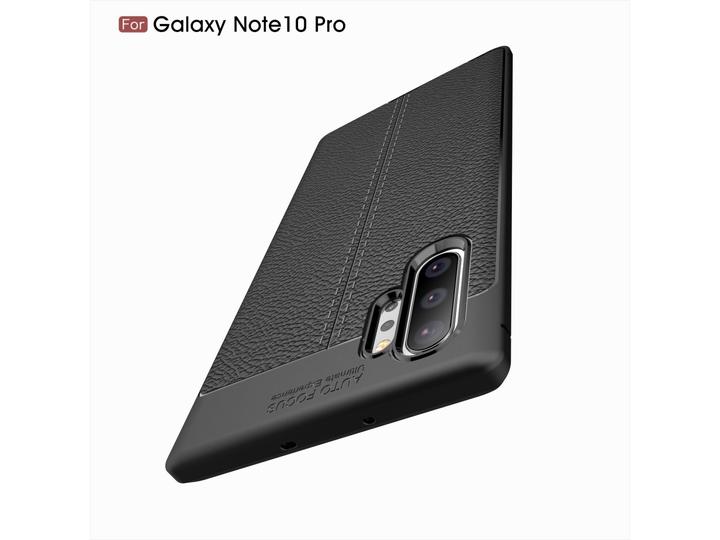 Produktbild Screenguard Samsung Galaxy Note10+ Hülle Leather Design TPU Cover (Samsung Galaxy Note 10+)